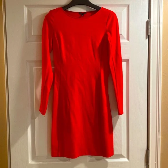 theory orange dress Theory Gathered Cotton-blend Poplin Halterneck Midi Dress In Orange